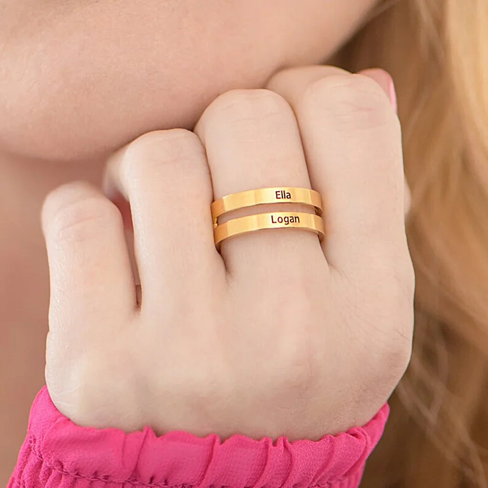 Engraved Ring with 2-3 Names - Ring