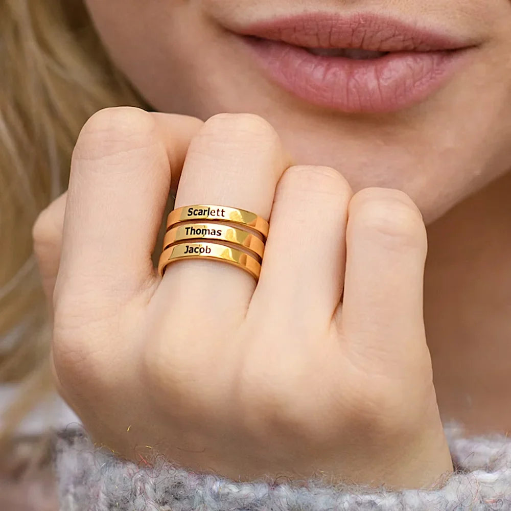 Engraved Ring with 2-3 Names - Ring