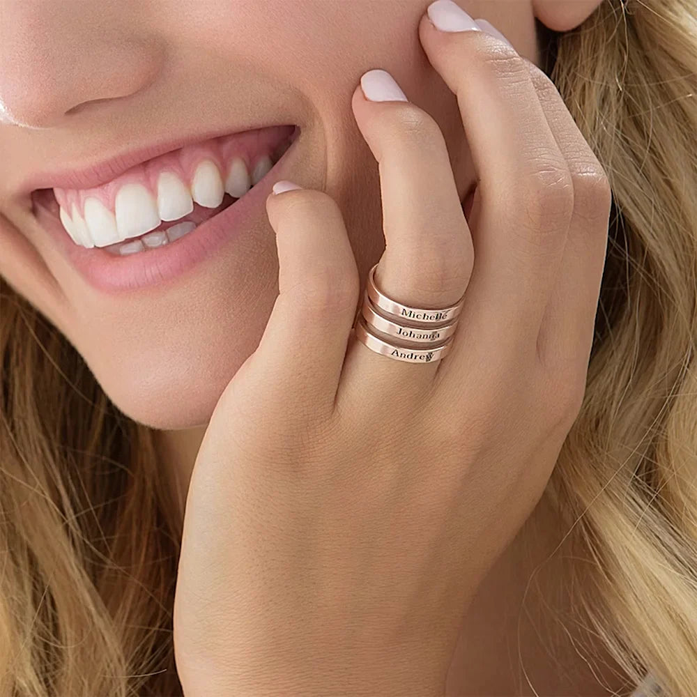 Engraved Ring with 2-3 Names - Ring