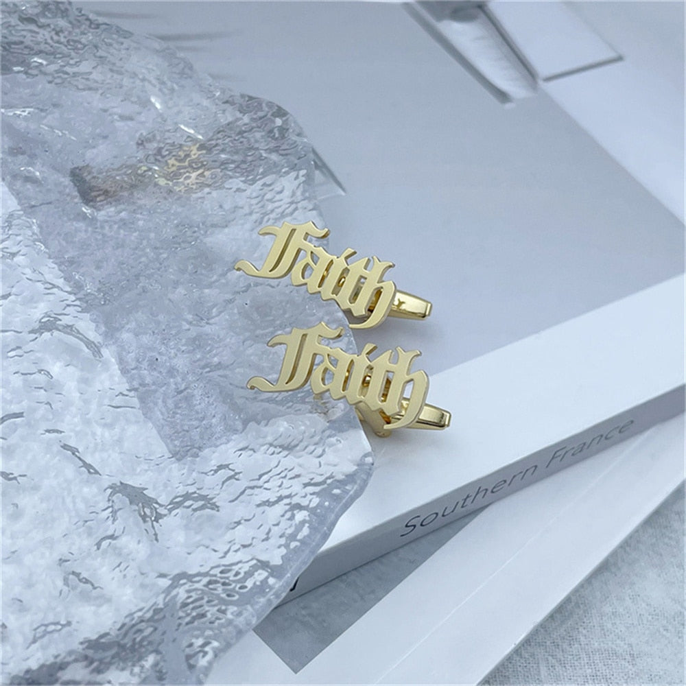 Faith Cufflinks - Gold