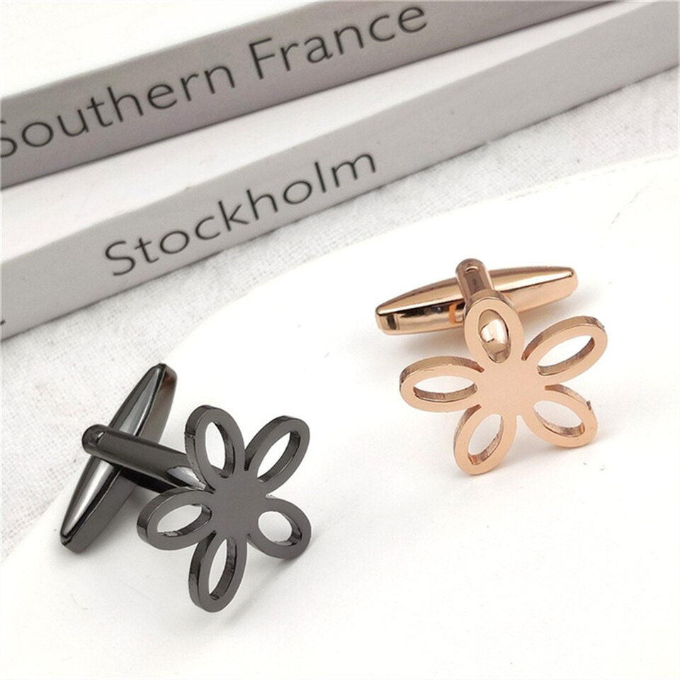 Five-leaf Flower Cufflinks