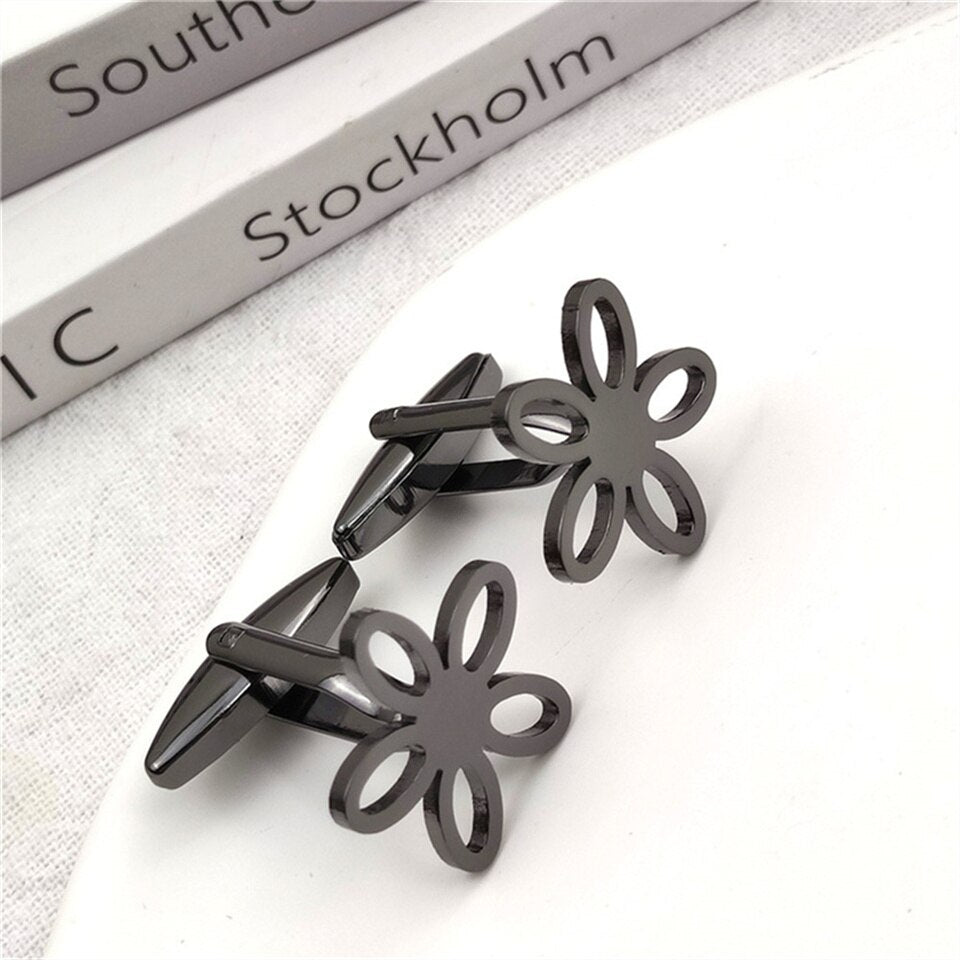 Five-leaf Flower Cufflinks