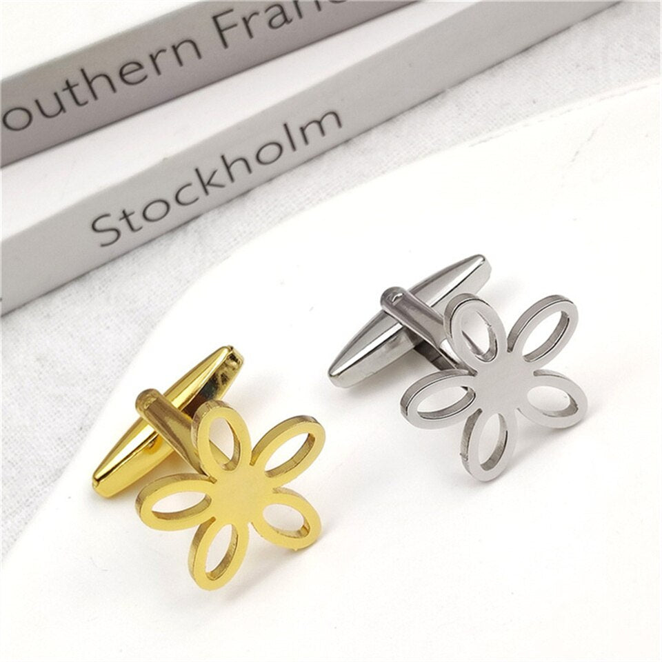 Five-leaf Flower Cufflinks