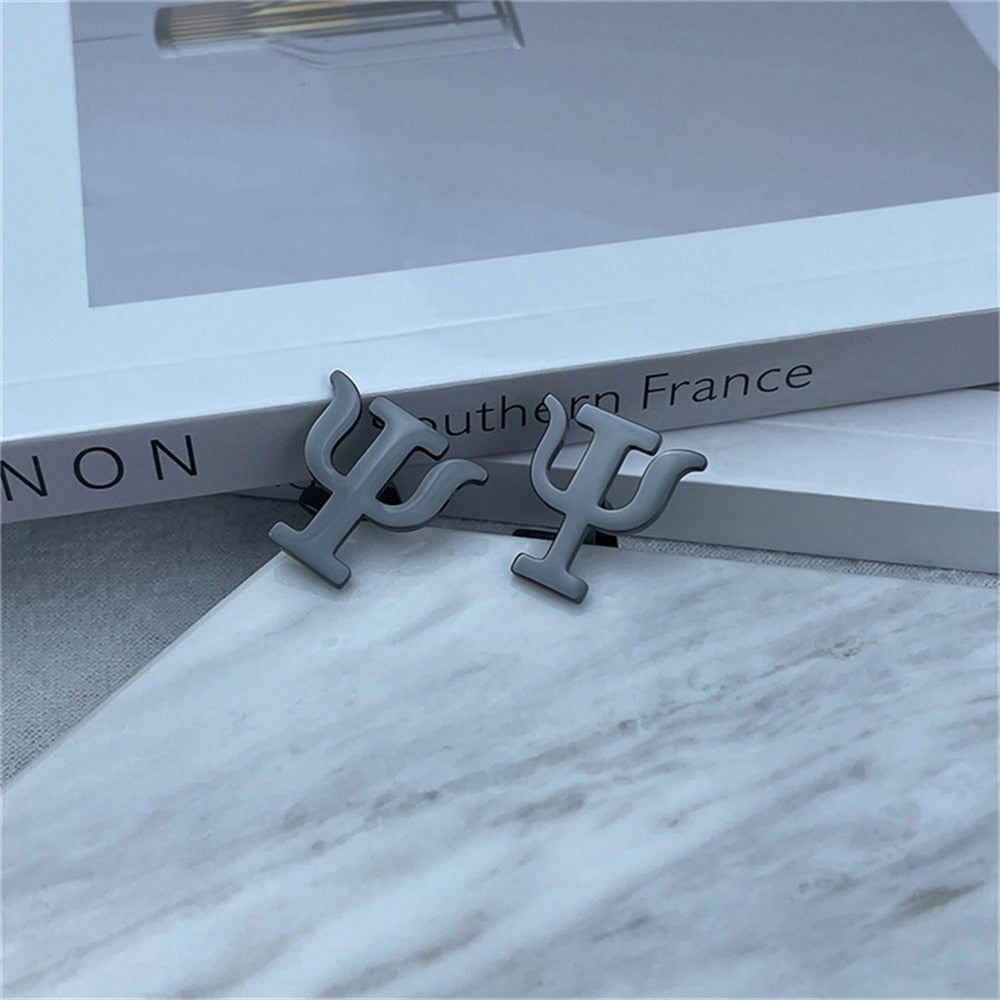 Greek letters Cuff Links - Black