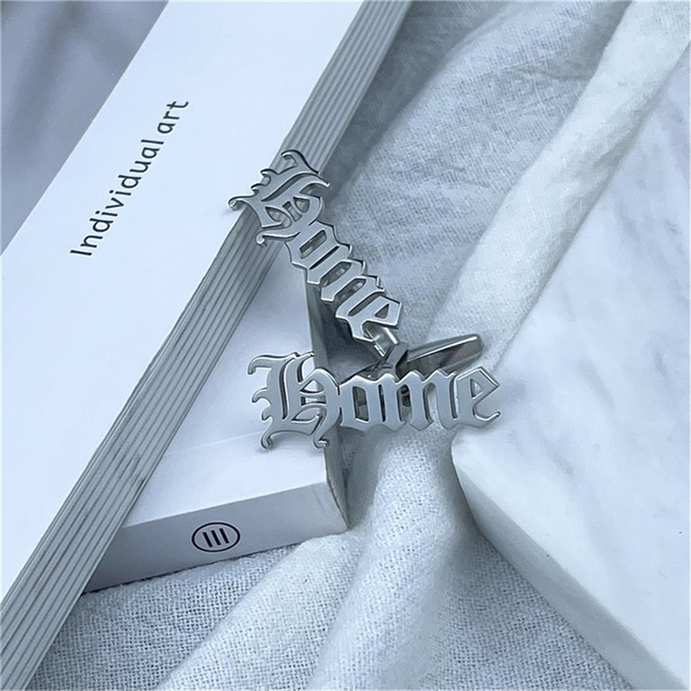 Home Cufflinks - Silver