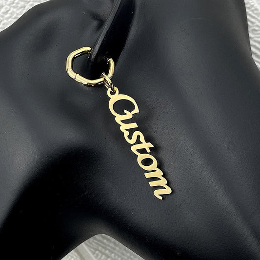 Irregular Earrings with Custom Name or Text