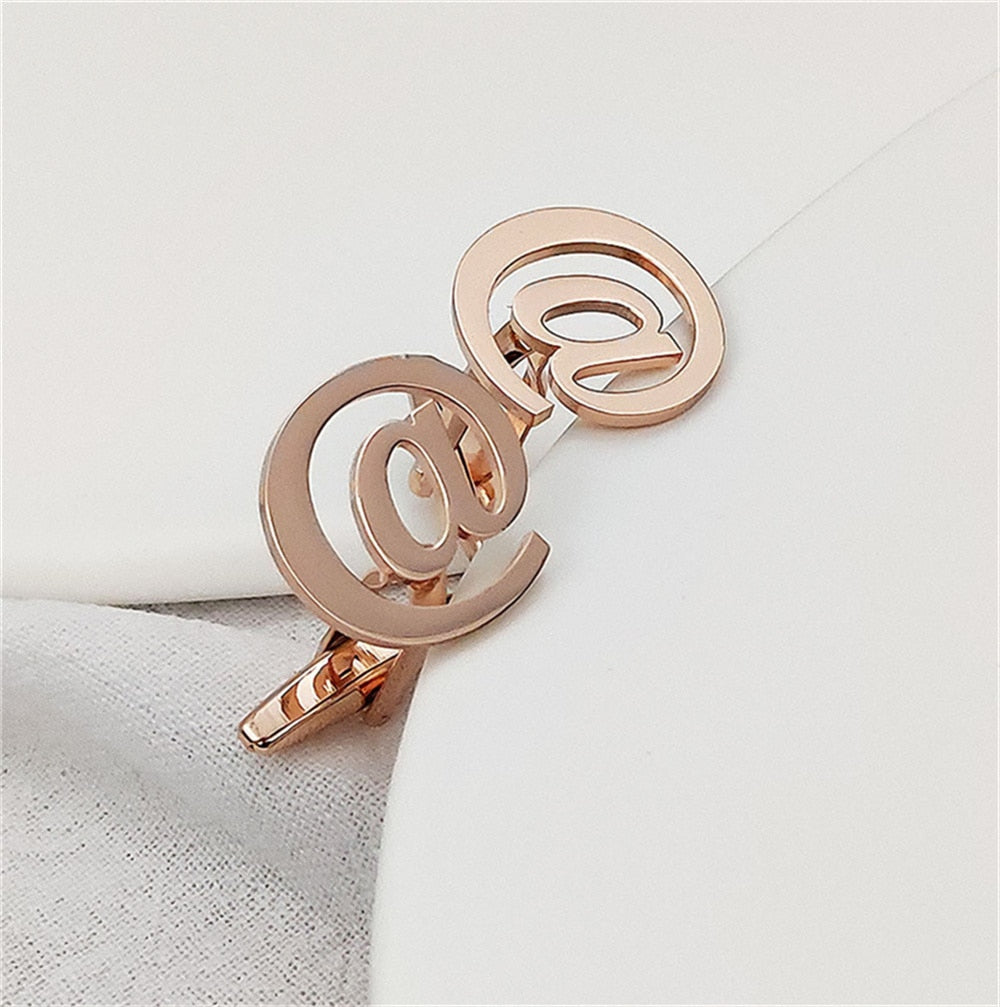 IT Email at @ Cufflinks - Rose Gold