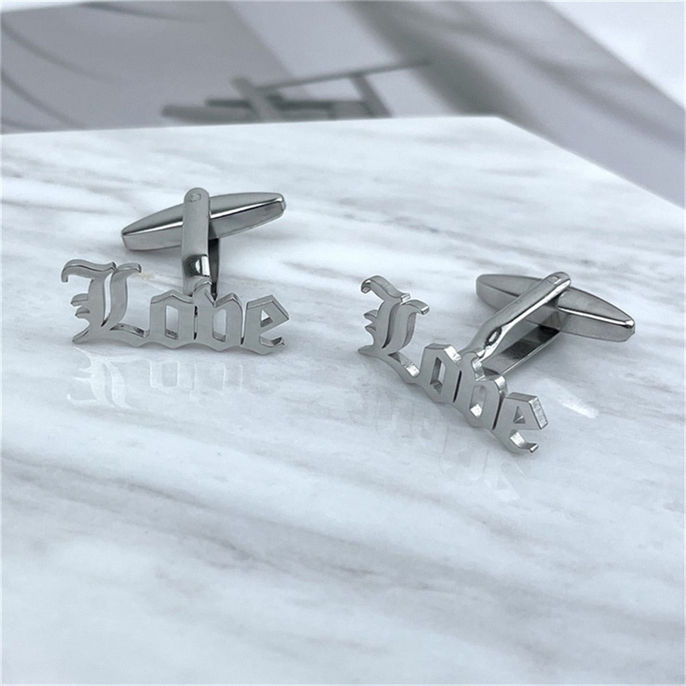 Love Cufflinks - Silver