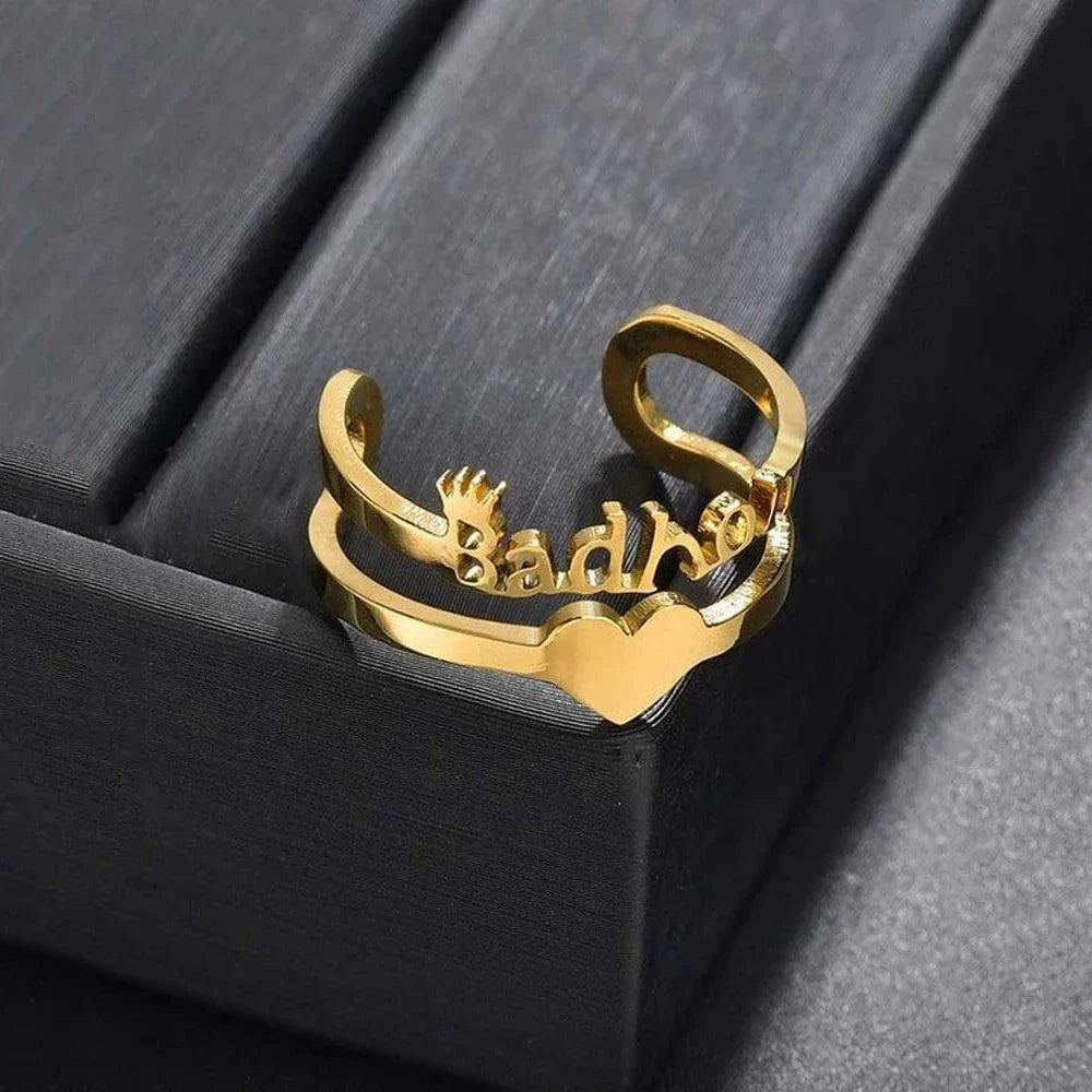 Name Ring with Heart Symbol - Ring