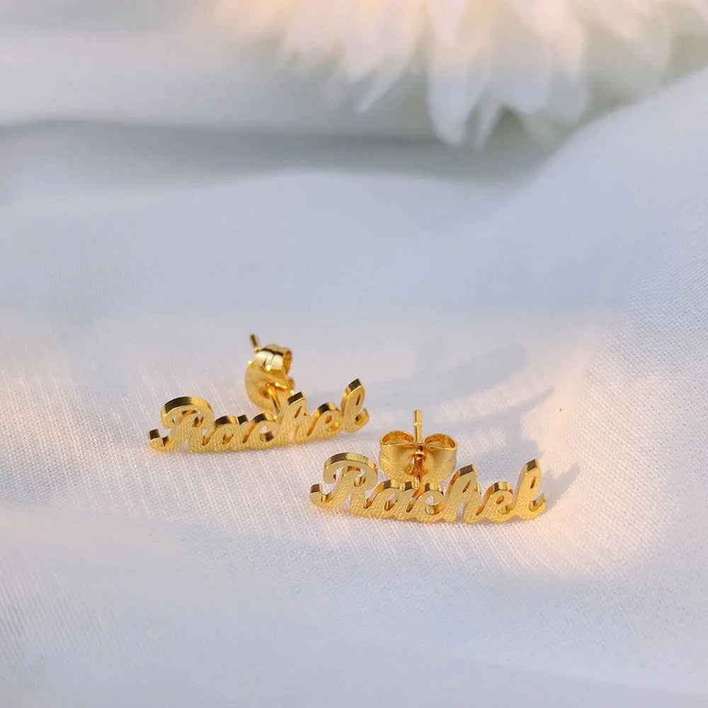 Personalized name Stud Earrings