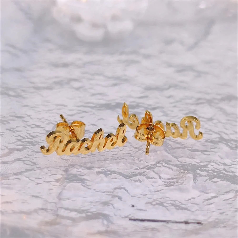 Personalized name Stud Earrings
