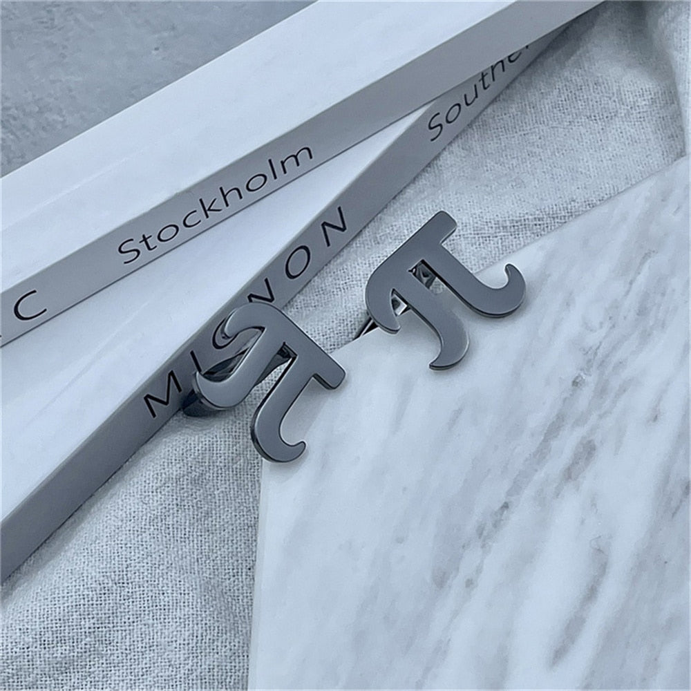 Pi Number π Cufflinks - Black