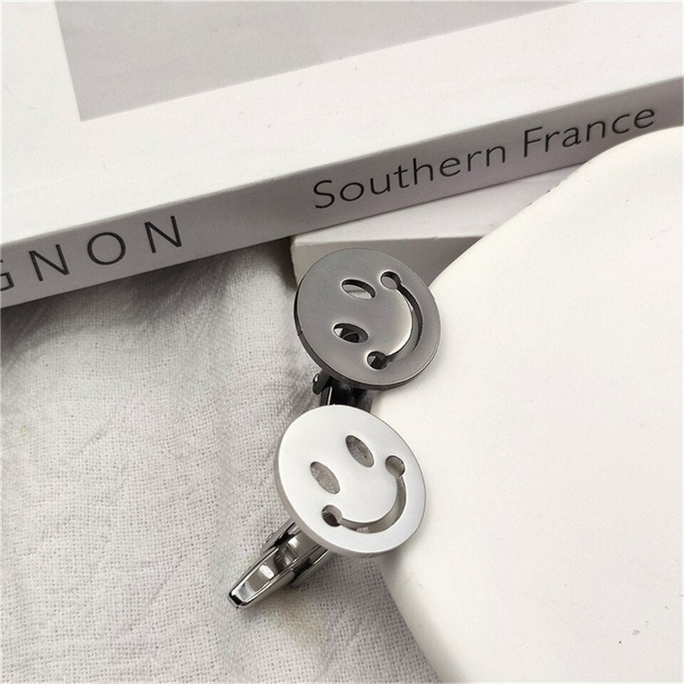 Round Smiley Face Cufflinks