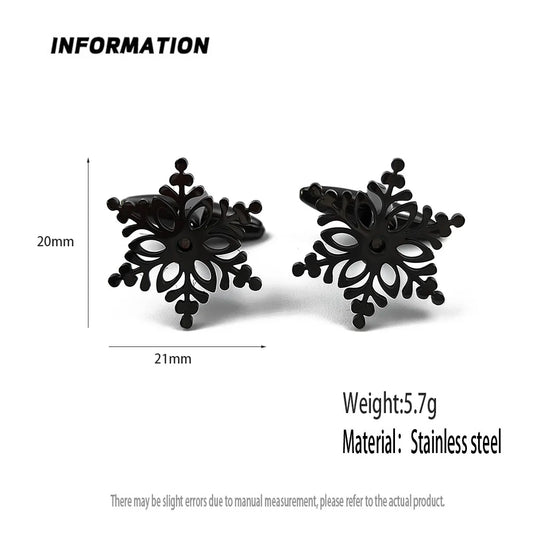 Snowflake Flower Cufflinks