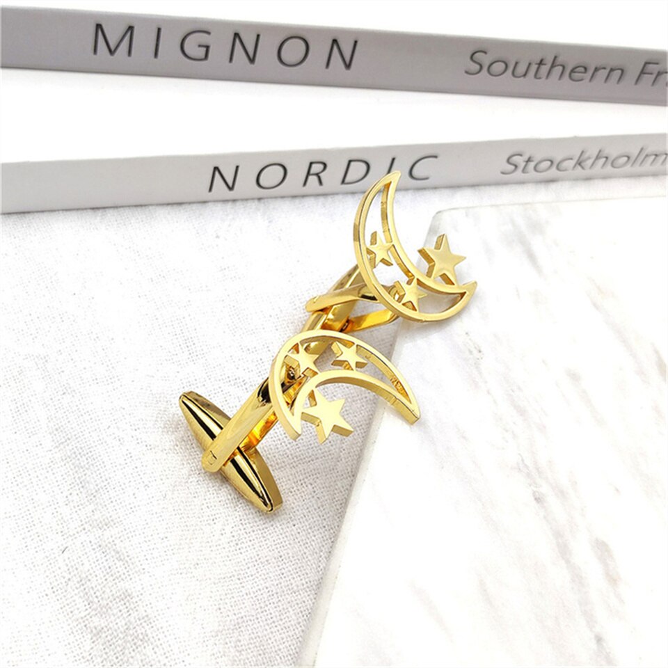 Stars and Moon Cufflinks - Gold