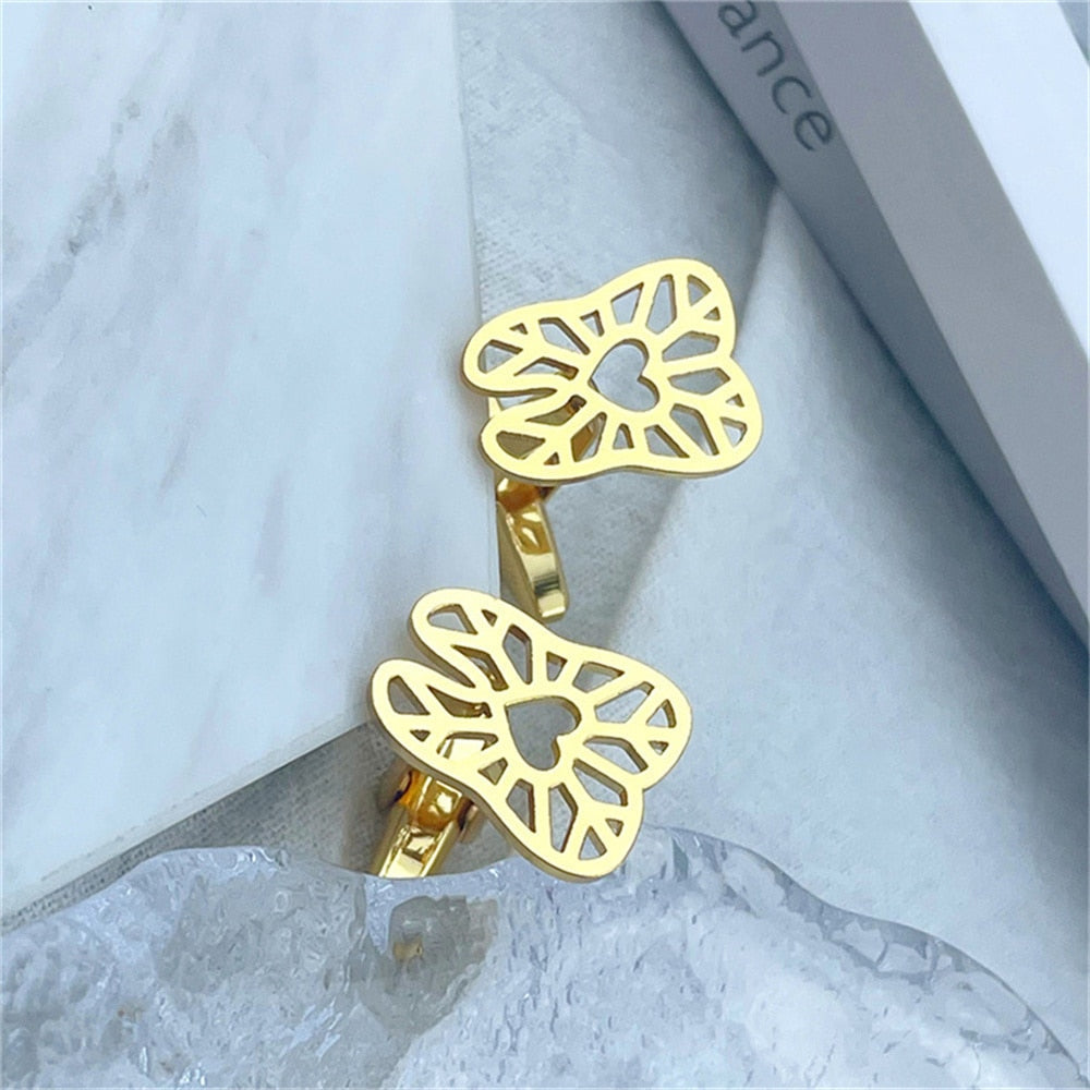 Teeth with Heart Dentist Cufflinks - Gold