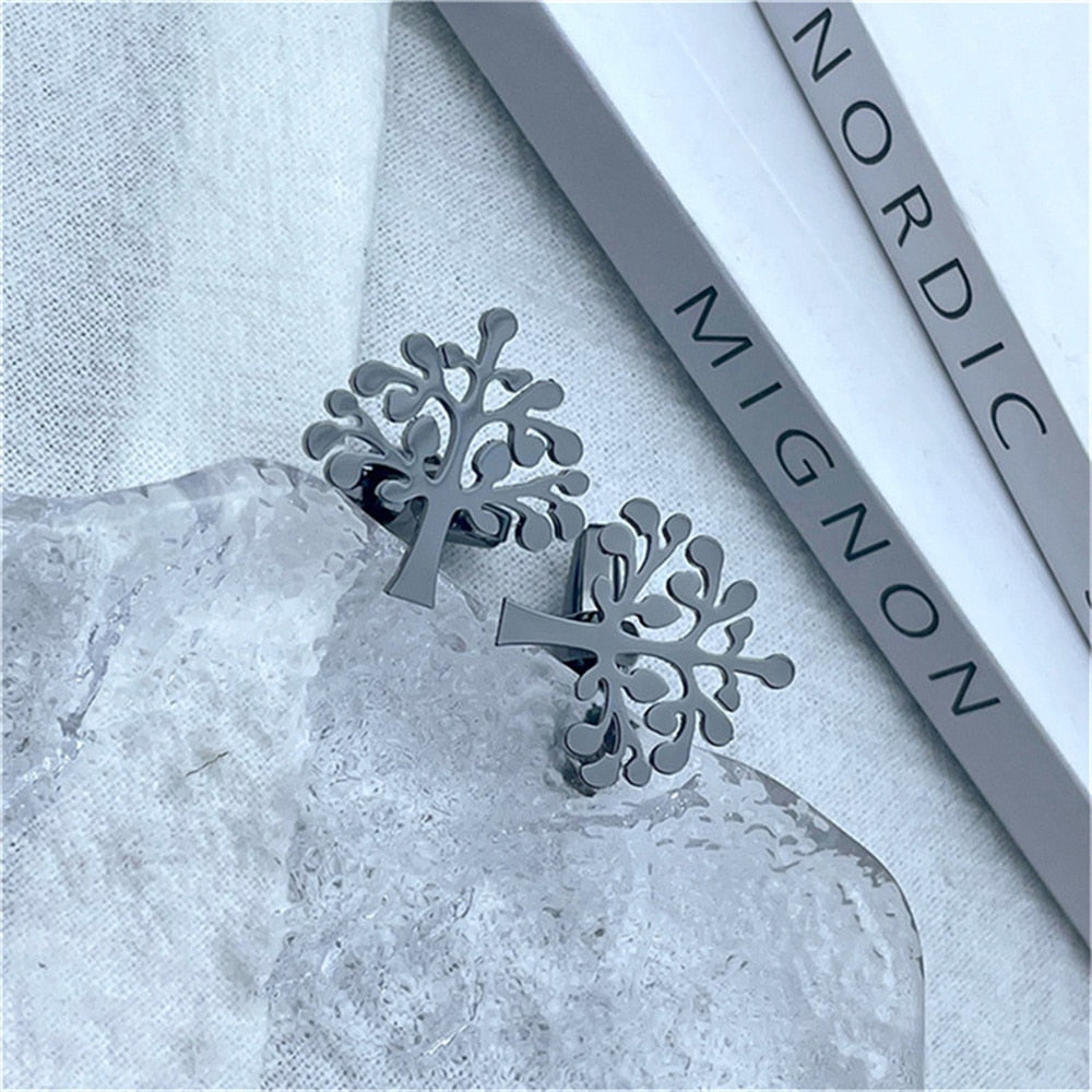 Tree Cufflinks - Black