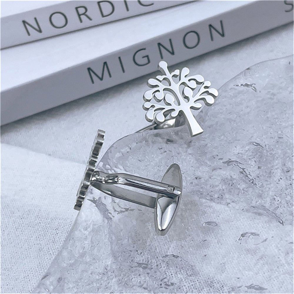 Tree Cufflinks - Silver