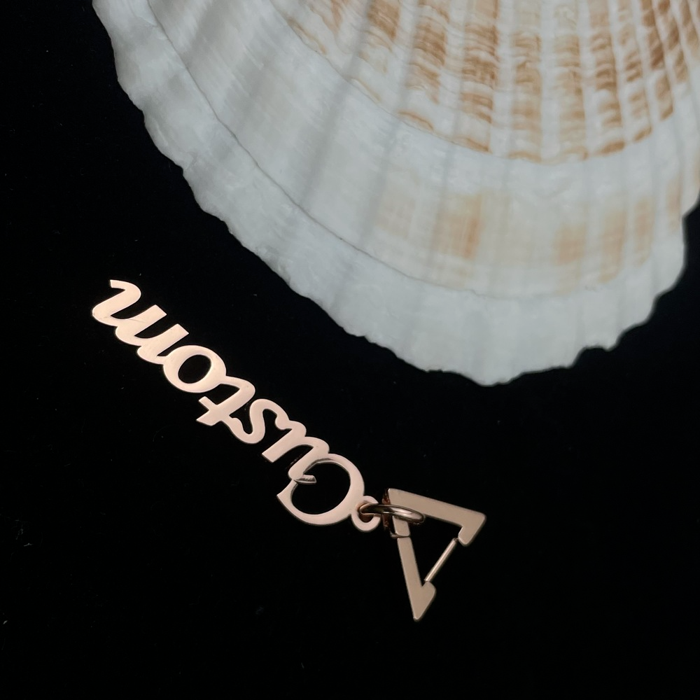 Triangle Name Earrings