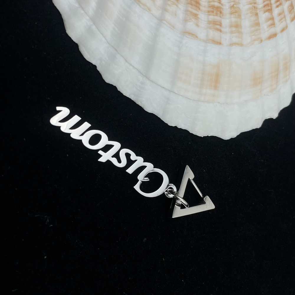 Triangle Name Earrings