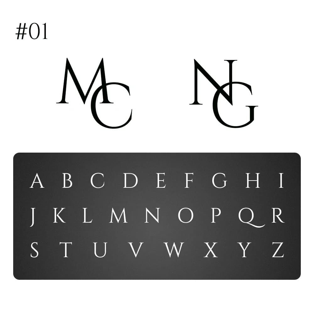 Two Initials Letter Ring - Ring