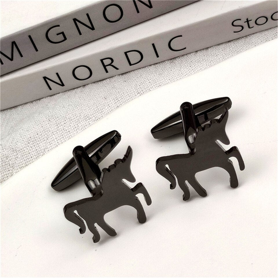 Unicorn Cufflinks - Black