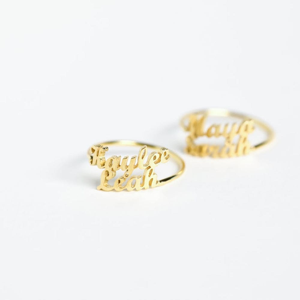 Adjustable Custom Ring with 1-4 Names - Ring