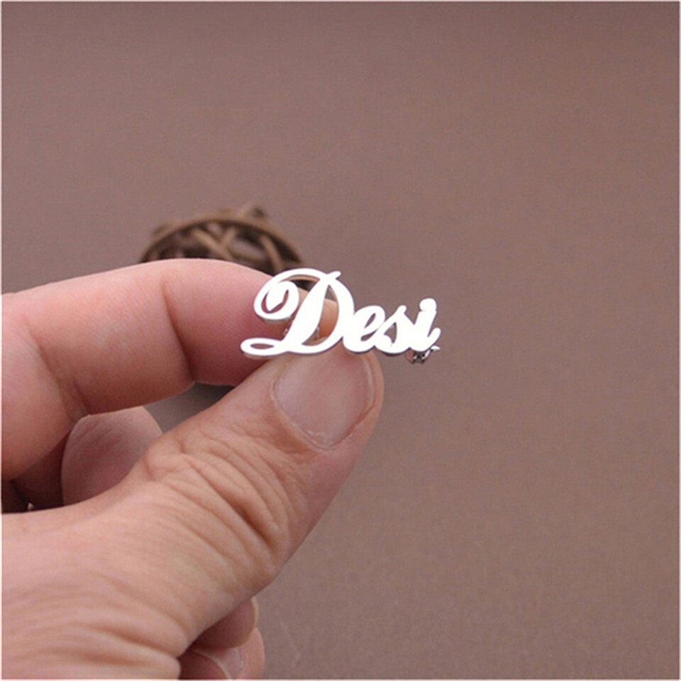 Custom Name Brooch - Custom Jewelry