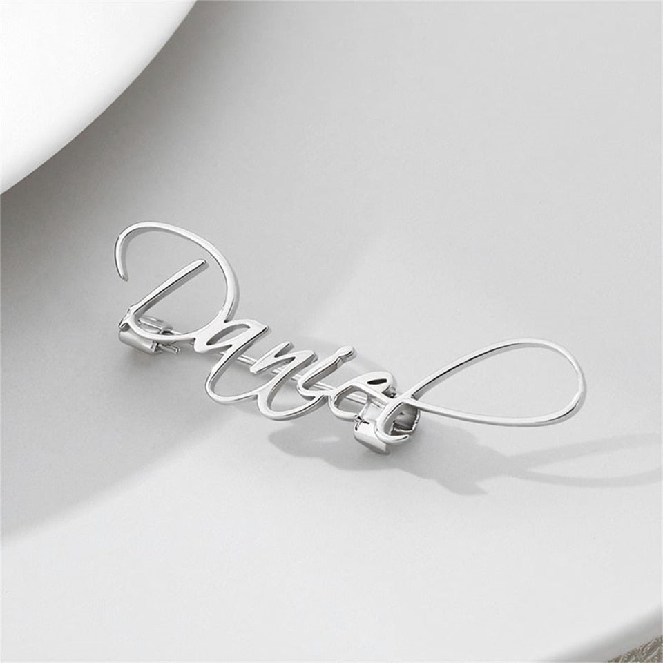 Custom Name Brooch - Custom Jewelry