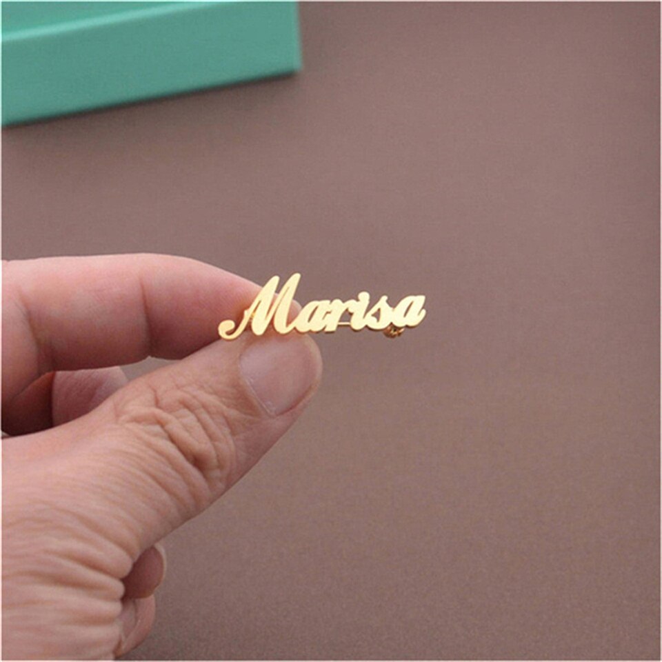 Custom Name Brooch - Custom Jewelry