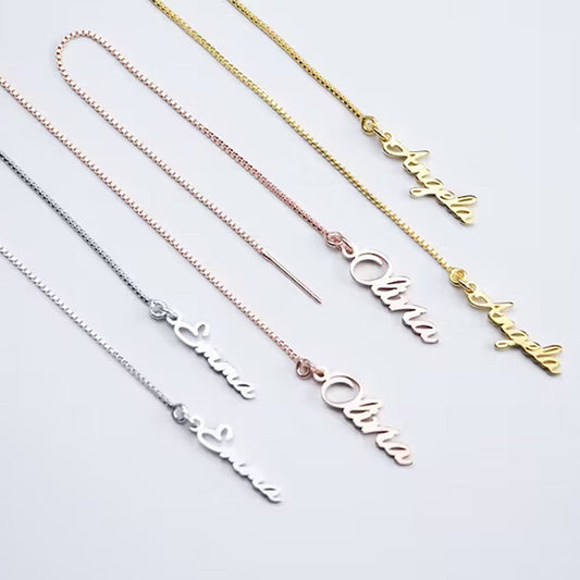 Custom Name Hanging Earrings - Custom Earrings