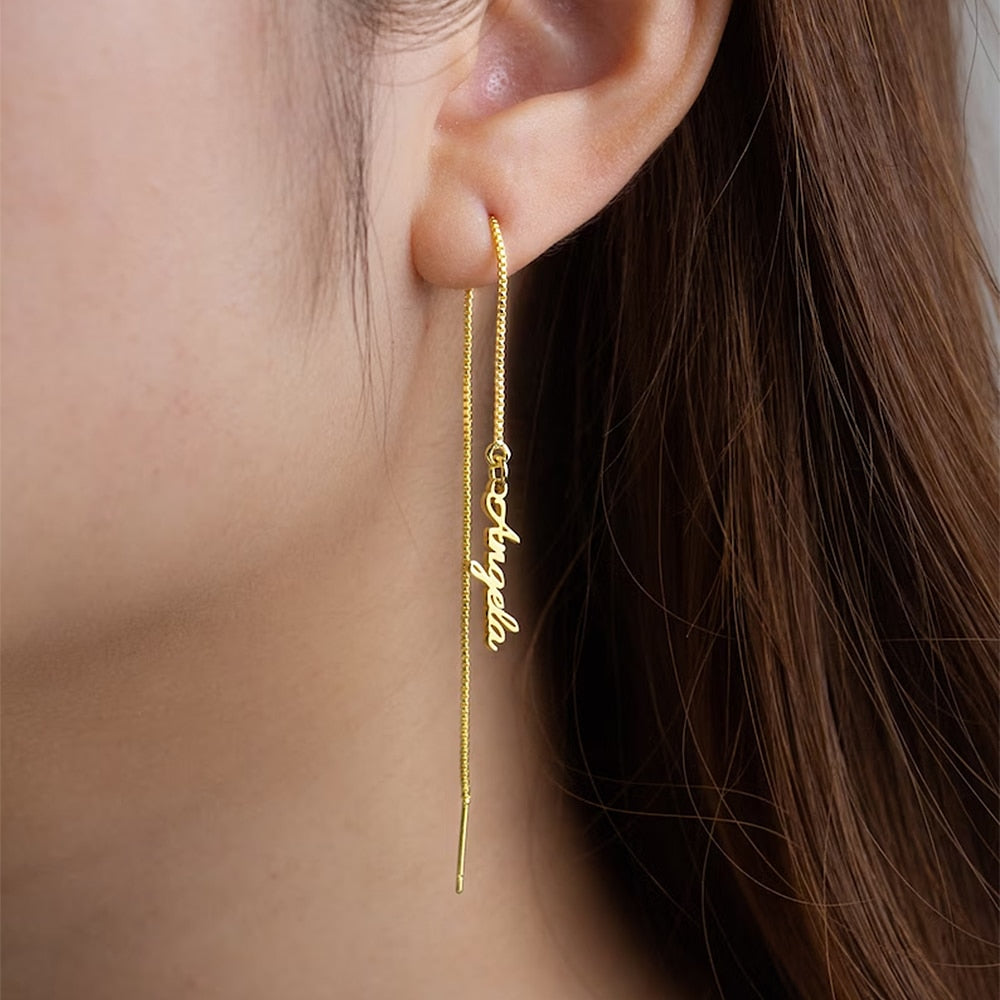 Custom Name Hanging Earrings - Custom Earrings