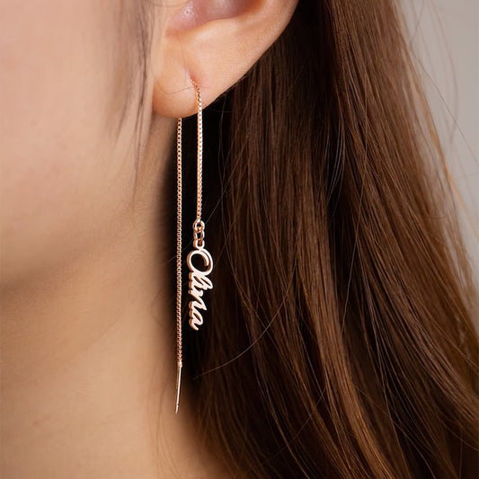 Custom Name Hanging Earrings - Custom Earrings