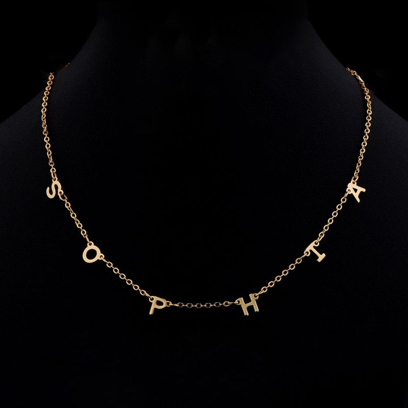 Custom Name Letter Necklace - Custom Necklace