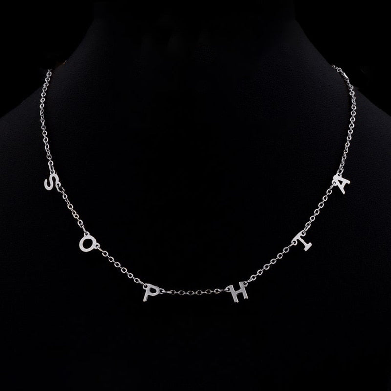 Custom Name Letter Necklace - Custom Necklace