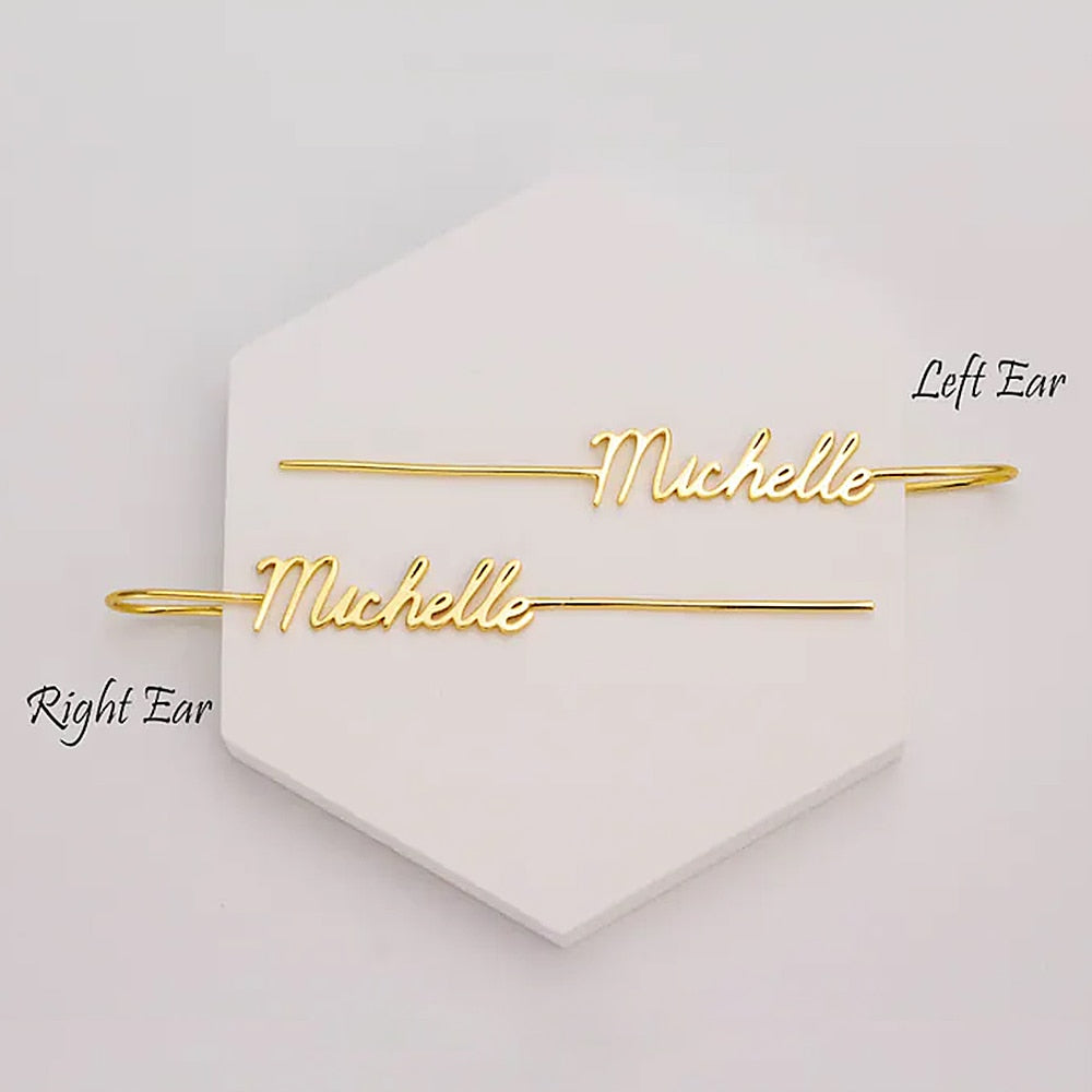 Custom Name Pierce Earrings - Custom Earrings