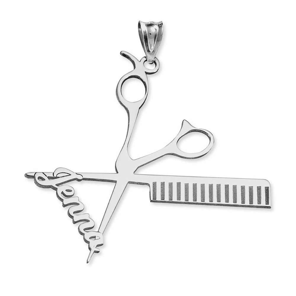 Hairdresser Necklace with Name - Custom Necklace