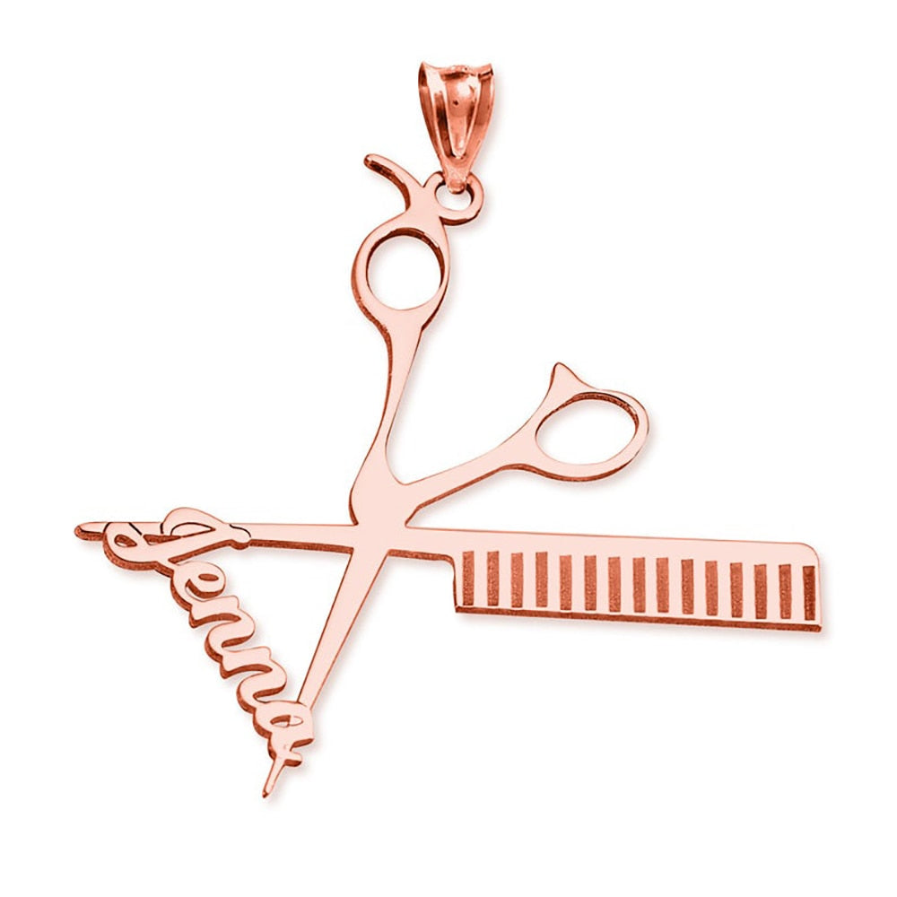 Hairdresser Necklace with Name - Custom Necklace