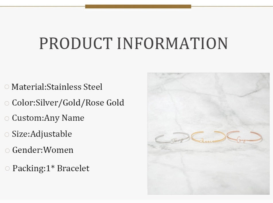 Personalized Custom Name Bracelet - Custom Bracelet