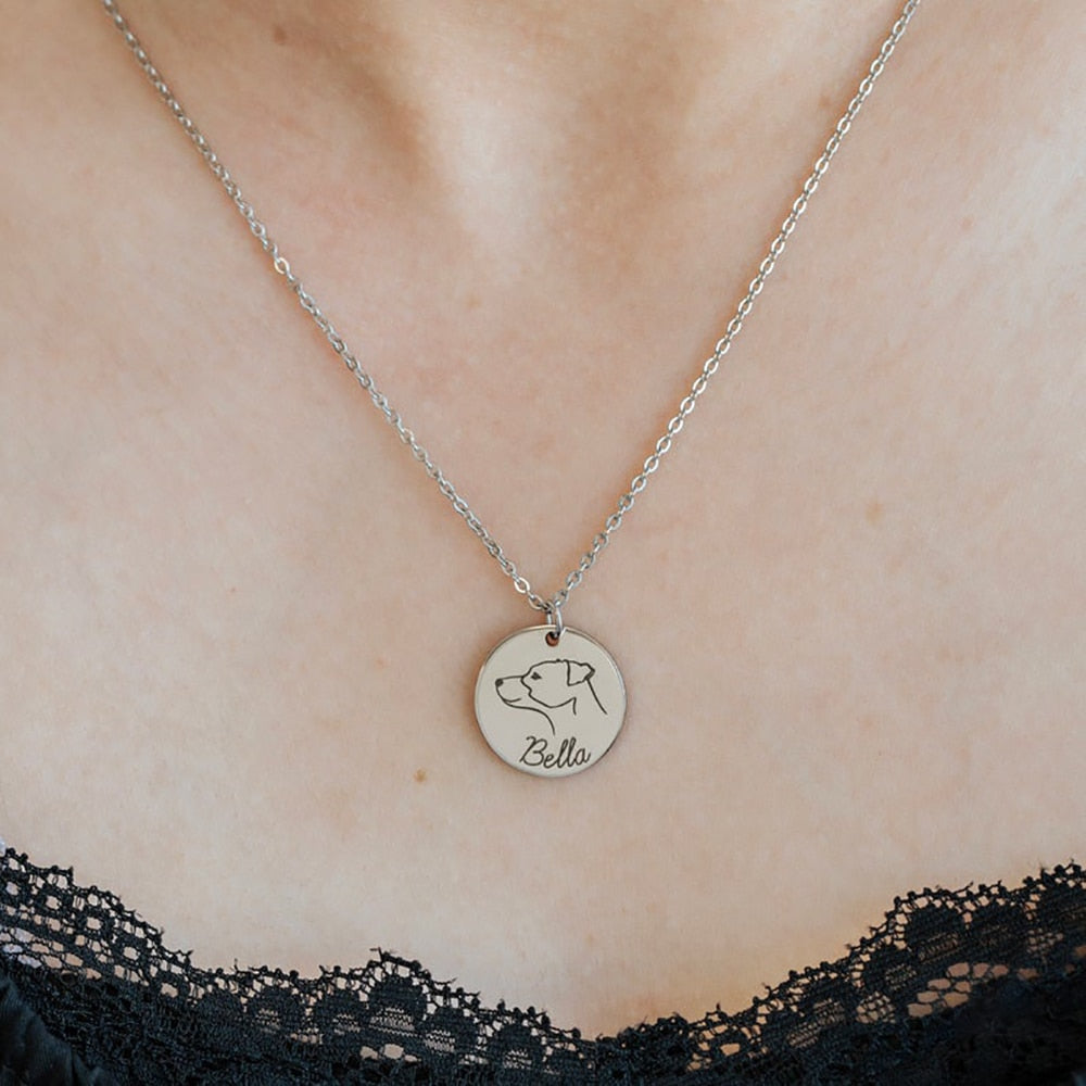Personalized Necklace with your Dog Picture and Name