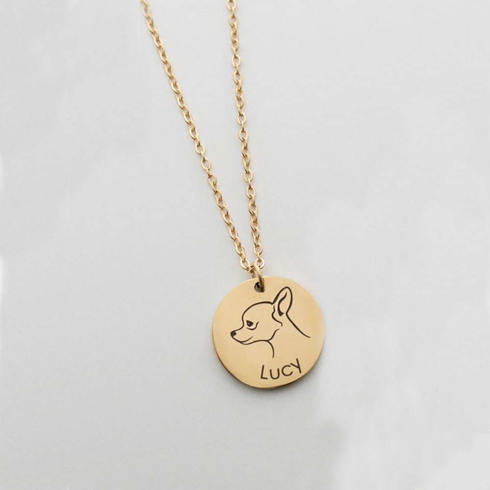 Personalized Necklace with your Dog Picture and Name